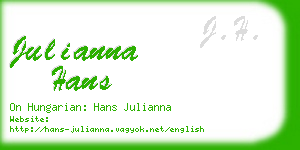 julianna hans business card